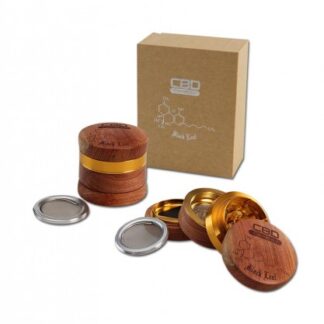 Black Leaf CBD Al./Wooden Grinder 4-part