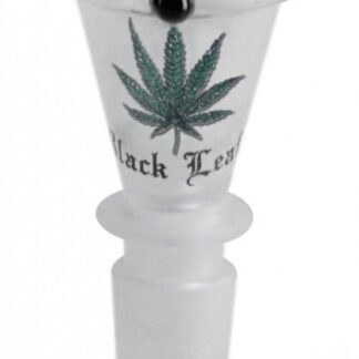 Black Leaf Glass Bowl conical frosted (SG 19)